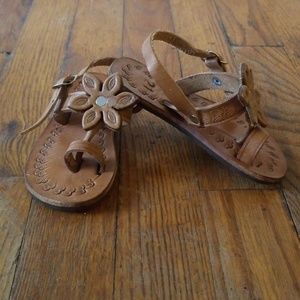 Toddler Genuine Leather Boho Sandals